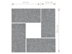 akoestisch wandpaneel,HxLxB 25x650x325mm