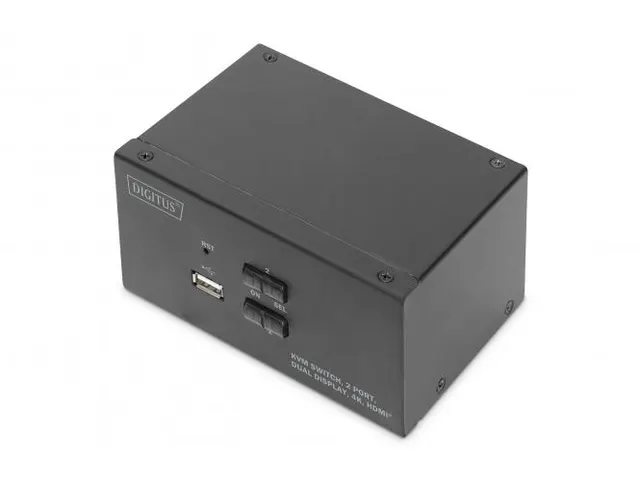 KVM-schakelaar 2 poorten dubbel scherm 4K HDMI