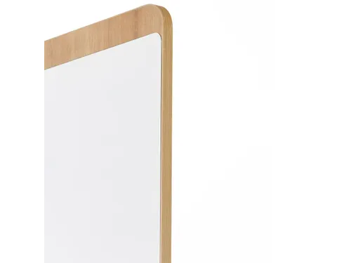Whiteboard Rocada Natural 100x120cm wit mobiel 2-zijdig melamine magne