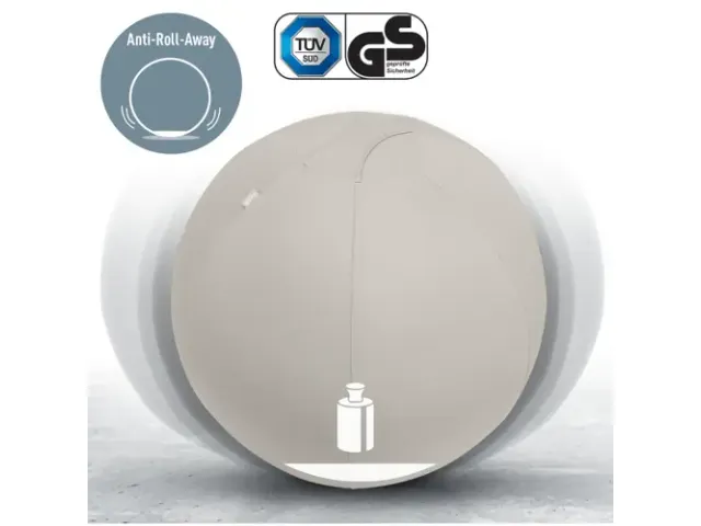 Leitz Ergo actieve zitbal anti-rol met stop-functie 75cm lichtgrijs