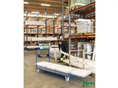 duwbeugelwagen,draagverm. 500kg,laadvl. LxB 2000x1000mm,Multiplexplaat