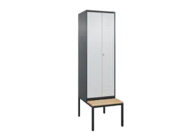 locker voor scheiding van kleding,HxBxD 2120x600x815mm,2vak