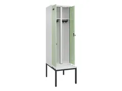 locker met bank,voor scheiding van kleding,HxBxD 2120x600x815mm,2vak