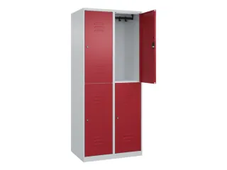 dubbeldekse locker,HxBxD 1850x800x500mm,2x2vak.,vak B 400mm - 2