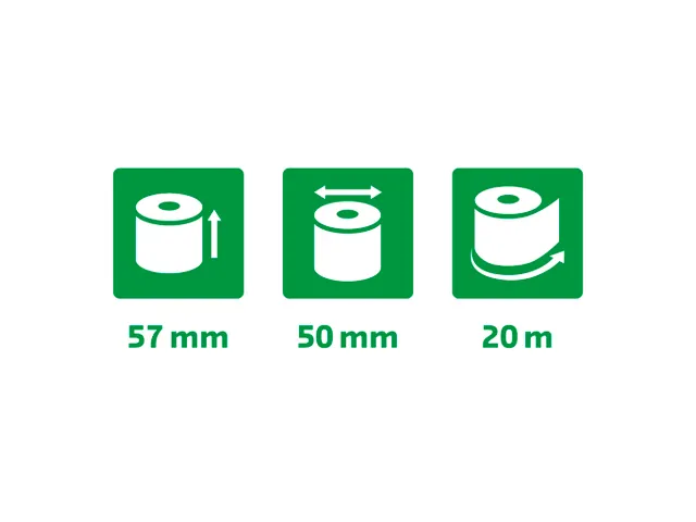 Rouleau papier calculatrice 57x50mm 1 pli offset extra-blanc 60g/m²