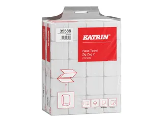 Handdoek Katrin z-vouw 2-laags 244x230mm 20x200 vel wit 35588 - 3