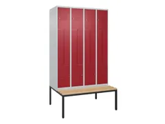 Z-garderobekast,HxBxD 2120x1200x815mm,8vak,vak B 300mm,cil.-slot
