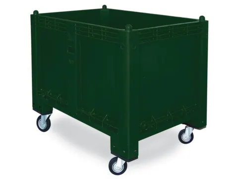 Stapelcontainer Pp Hxbxd 850x1200x800mm 550 Liter 4Wielen Groen