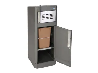 afvalbak,25l,HxBxD 835x315x336mm,brandbeveiligingsklasse A1 - 2