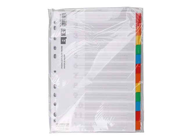 tabbladen A4 karton en PP 11-gaats 12 tabs