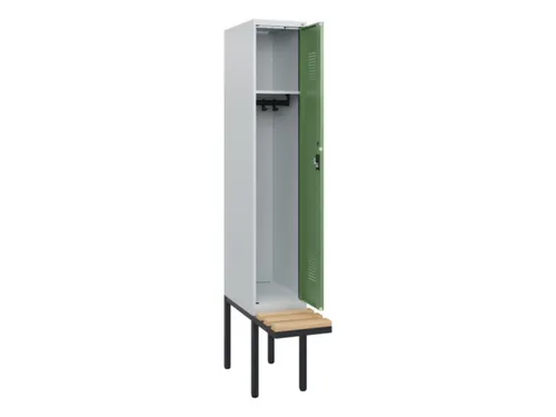 locker met bank,HxBxD 1950x300x815mm,1vak,vak B 300mm,cilinderslot