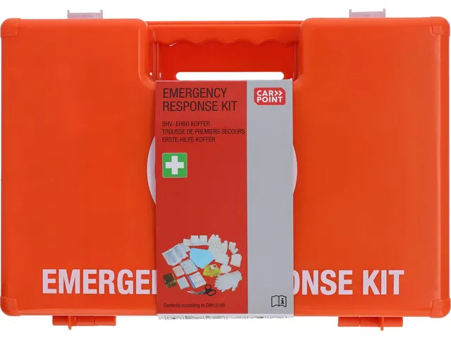 Malette premiers secours Carpoint 166 pièces orange