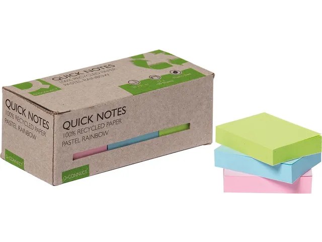 Sticky Notes Gerecycled 38x51mm 100 Vel 12 Stuks