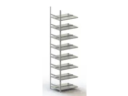 Schroefstelling Aanbouwveld Ral7035 2500x752x604mm 8legborden 80kg