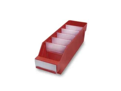 stellingbak,HxBxD 95x90x300mm,PP,rood