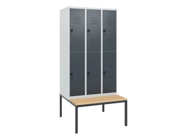 Dubbeldekse dekenkist,HxBxD 1950x900x815mm,3x2vak.,vak B 300mm