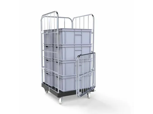rolcontainer,draagverm. 500kg,laadvl. LxB 801x664mm