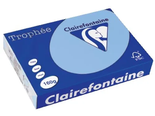 Trophée Pastel gekleurd papier A4 160 gram 250vel Helblauw