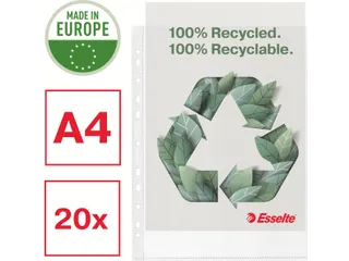 geperforeerde showtas 100 % gerecycleerd A4 20 stuks - 2