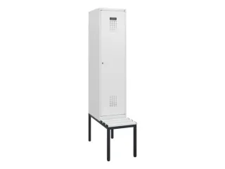 locker met bank,HxBxD 1950x400x815mm,1vak,vak B 400mm,cilinderslot - 2