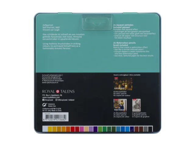Crayons de couleur Bruynzeel Aquarelle Van Gogh boîte 24 pcs assorti