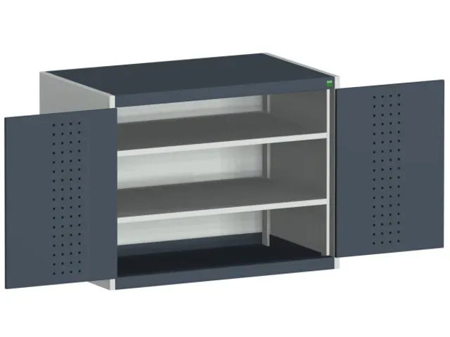kast met geperforeerde platen,HxBxD 800x1050x650mm,2xStalen bodem