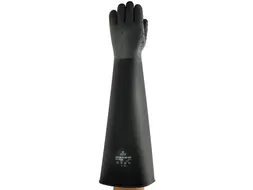 Ansell AlphaTec 87-108 Lange rubberen handschoen Zwart maat 9