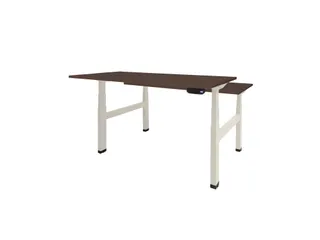 Dextro Plus Duo Zit-sta Bureau Elektrisch 180x80 Logan Eiken 25mm Wit - 1