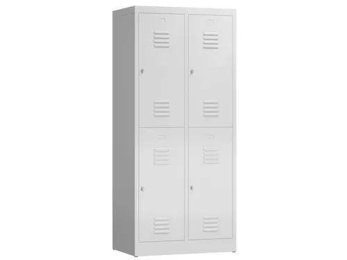 Dubbeldekse garderobekast 1800x800x500mm 2x2vak B 400mm RAL7035