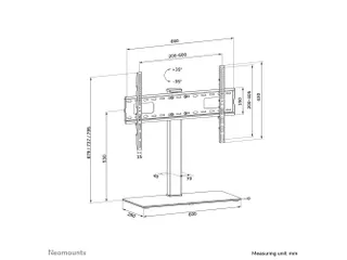 Neomounts DS45-430BL16 TV standaard 1 scherm - 37-70 inch - 0-40 kg - - 16