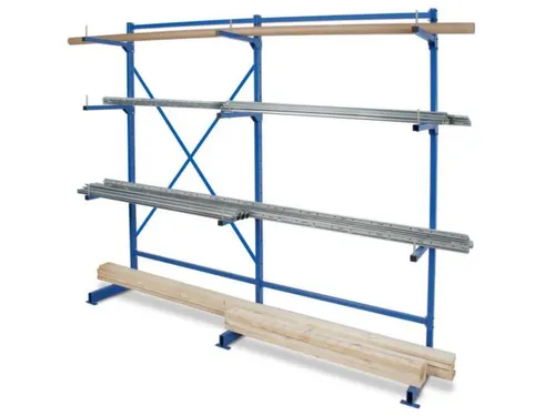 Draagarmstelling Basis+aanbouw Hxbxd 1950x2090x450mm 3staanders 9arm