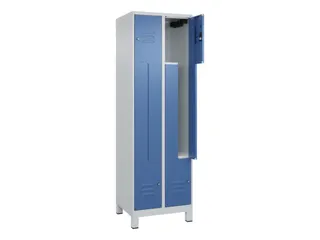 Z-garderobekast,HxBxD 1950x600x500mm,vak B 150/300mm,cil.-slot,voeten - 2