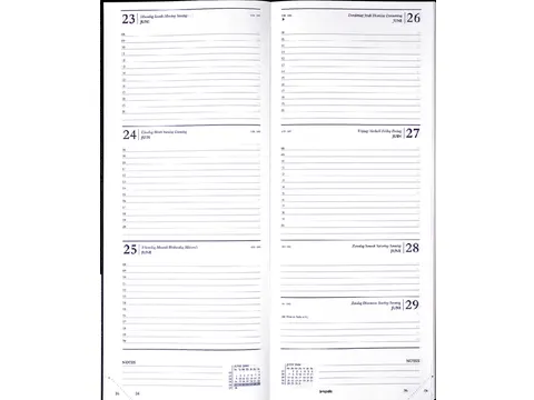 Agenda 2026 Brepols Saturnus Lima long 7 jours/2 pages noir