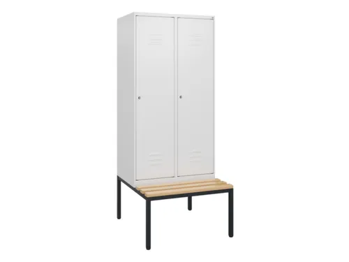 locker met bank,HxBxD 1950x800x815mm,2vak,vak B 400mm,cil.-slot