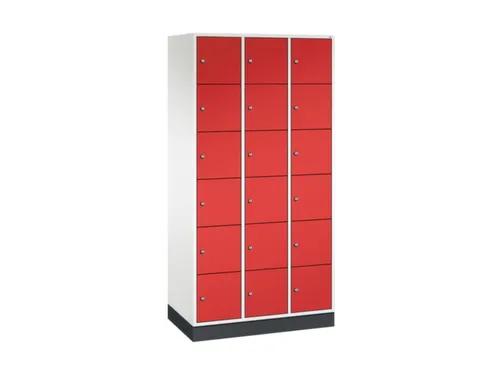 lockerkast,HxBxD 1950x920x500mm,3x6vakken,cil.-slot,sokkel