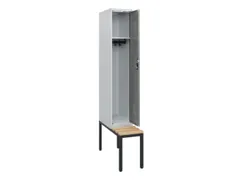 locker met bank,HxBxD 1950x300x815mm,1vak,vak B 300mm,cilinderslot