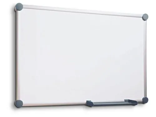 whiteboard,HxB 600x900mm,geëmailleerd,magnetisch,staal,opbergbak