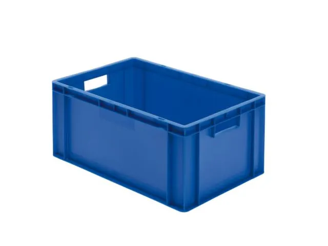 Euronorm-stapelbak 51l 270x600x400mm Wanden/bodem Gesloten Blauw