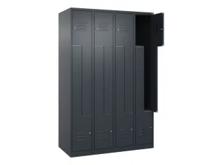 Z-garderobekast,HxBxD 1850x1200x500mm,vak B 150/300mm,cil.-slot - 2