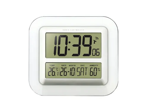 Digitale wandklok Technoline WS 8006 276x195x27mm wit/zilver
