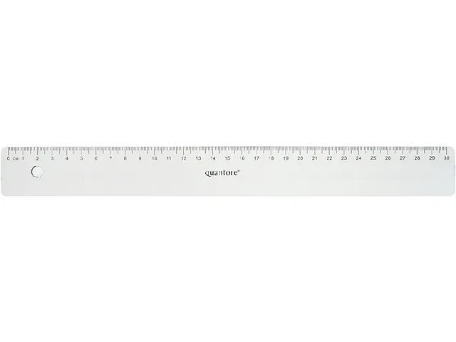 Liniaal Quantore 30cm kunststof transparant