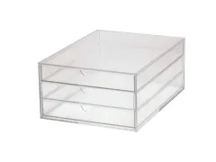 OUTLET Acryl Ladenblok A4 3 Laden Transparant