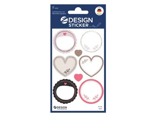 Foliesticker Z-design watervast, Cirkels & hartjes, pakje à 2 vel