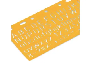 Sjabloon Standardgraph letters en cijfers 10mm - 3