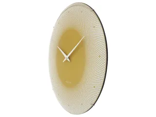 Wandklok Nextime dia 50cm bolvormig glas geel kunststof Deep - 4