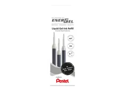 Gelschrijvervulling Pentel LR7 Energel medium zwart set à 3 stuks