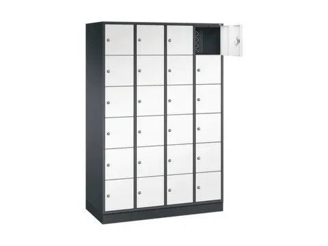 lockerkast,HxBxD 1950x1220x500mm,4x6vakken,cil.-slot,sokkel