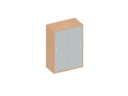 Schuifdeurkast 1150x800x430mm Romp Beuken Decor Front Lichtgrijs