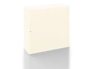 Jaloeziedeurkast 1200x1200x450mm Sokkel Kleur Aluzilver Decor Wit - 2