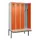 locker met bank,voor scheiding van kleding,HxBxD 2120x1200x815mm,4vak